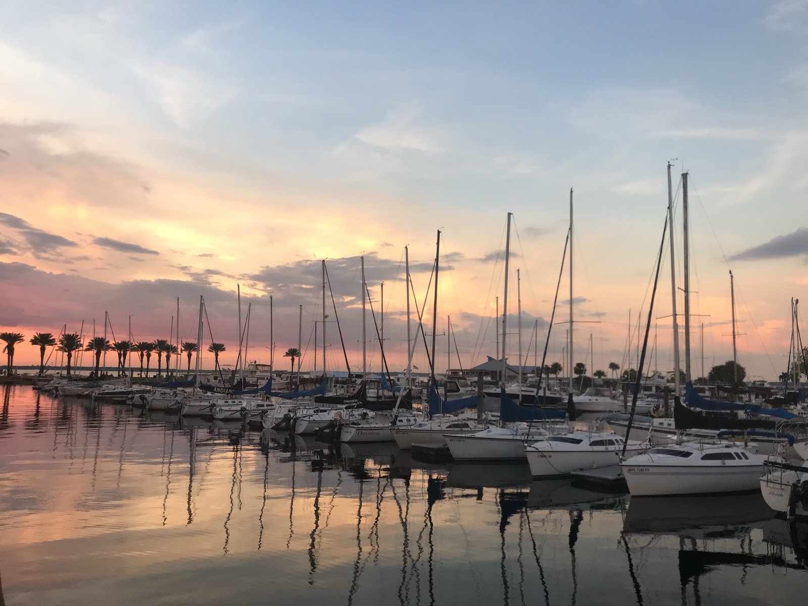 Sunset over the Sanford marina